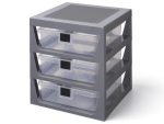 3-Drawer Storage Rack – Gray