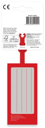 2x4 Red Luggage Tag - Image 4