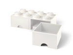 8-Stud Brick Drawer – White