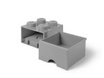LEGO® 4-Stud Medium Stone Gray Storage Brick Drawer - Image 3