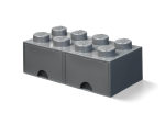 8-Stud Brick Drawer – Dark Gray