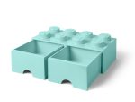 8-Stud Brick Drawer – Aqua Blue - Image 2